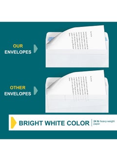 EnDoc 10 Envelopes Self Seal 80/Pack 4 1/8 X 9 1/2 Inch Letter Size Envelopes Business Envelopes 10 Flip & Stick Closure Security Tinted Envelopes For Invoices Statements Blank White Envelopes  - Image 5