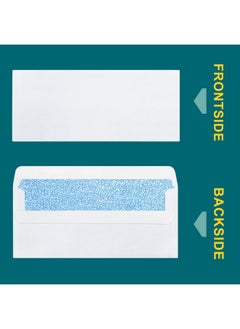 EnDoc 10 Envelopes Self Seal 80/Pack 4 1/8 X 9 1/2 Inch Letter Size Envelopes Business Envelopes 10 Flip & Stick Closure Security Tinted Envelopes For Invoices Statements Blank White Envelopes  - Image 2