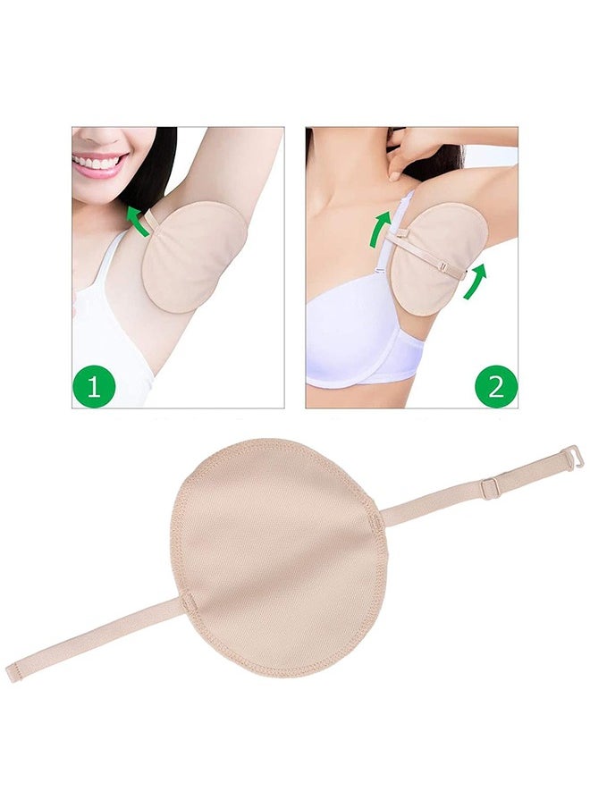HY 1pair Washable Underarm Sweat Pads, Reusable Adjusted Armpit Sweat Pads, Breathable Cotton Armpit Sweat Strap Pads for Women Men, Non Sweat Armpit  - Image 4