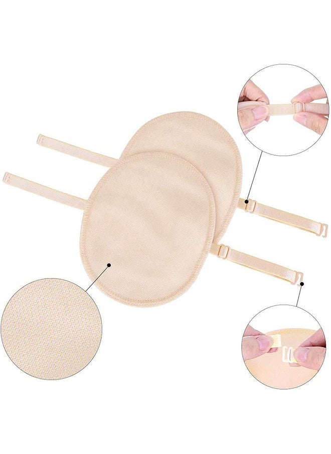 HY 1pair Washable Underarm Sweat Pads, Reusable Adjusted Armpit Sweat Pads, Breathable Cotton Armpit Sweat Strap Pads for Women Men, Non Sweat Armpit  - Image 5