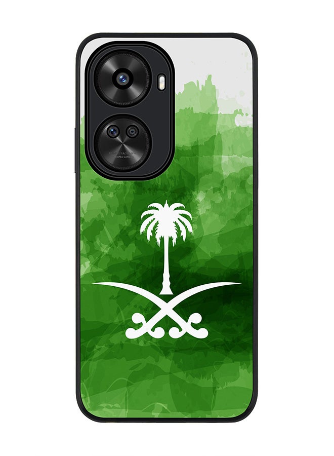 Stylizedd Rugged Black edge case for Huawei nova 12 SE / Huawei nova 11 SE 4G, Slim fit Case Flexible Rubber Edges Anti Drop TPU Gel Thin Cover - Saudi Emblem - Image 1