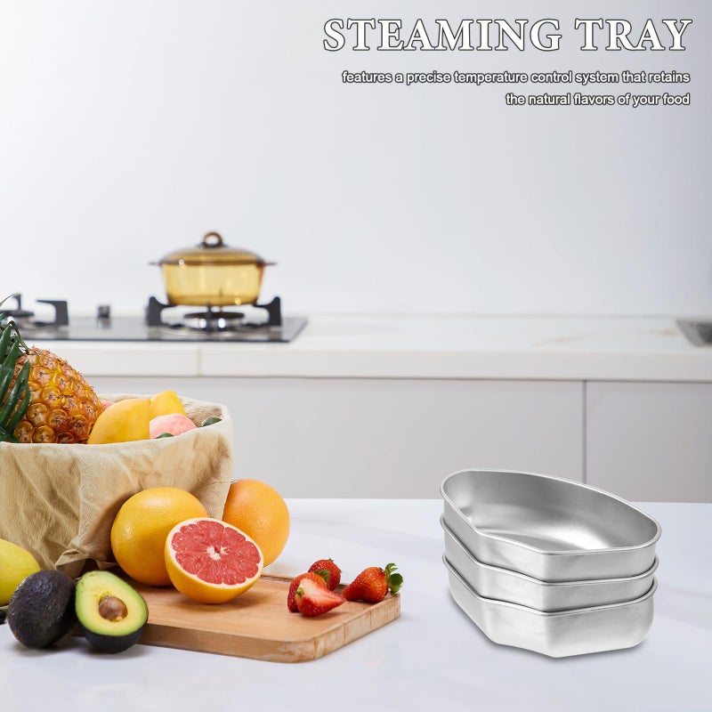 3Pcs Stainless Steel Divided Fan Shaped Steam Basket Set For Pots And Multi Function Cookers - Image 5