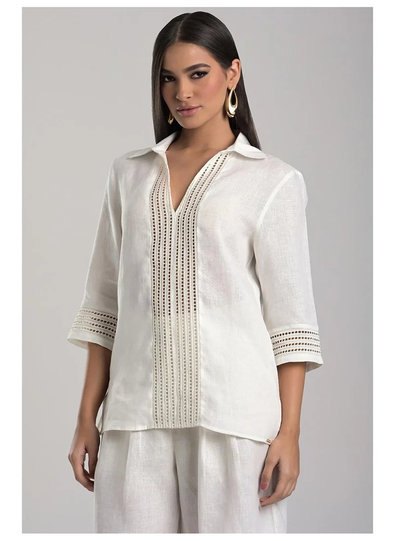 Off-white Linen Blouse