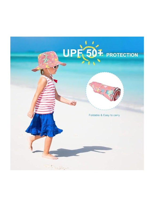 SOLARAE Kids Bucket Hat Summer Unisex Kids Outdoor Activity Hat Toddler Beach Cap UPF 50+ Sun Protection Hat with Dinosaur Pattern for 2-5 Years Boys and Girls - Image 5