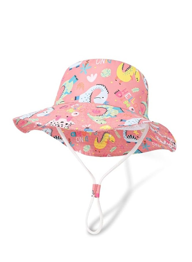 SOLARAE Kids Bucket Hat Summer Unisex Kids Outdoor Activity Hat Toddler Beach Cap UPF 50+ Sun Protection Hat with Dinosaur Pattern for 2-5 Years Boys and Girls - Image 1