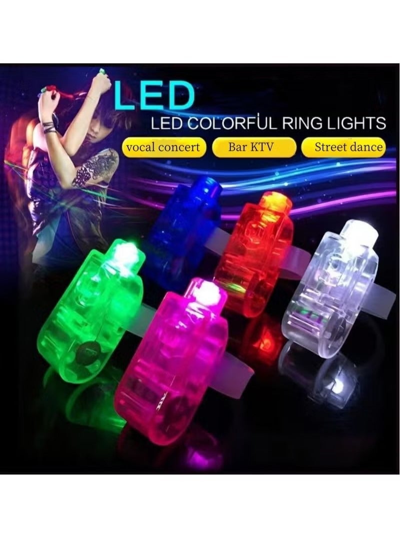 Glow in The Dark Party Supplies-10 Pack LED Light Up Finger Light Rings ，Glow in The Dark Party Supplies， LED Ring Finger Lamp Glow Stick Glow Party Favors Kids Glow Toys Party (Mixed Colors) - Image 2