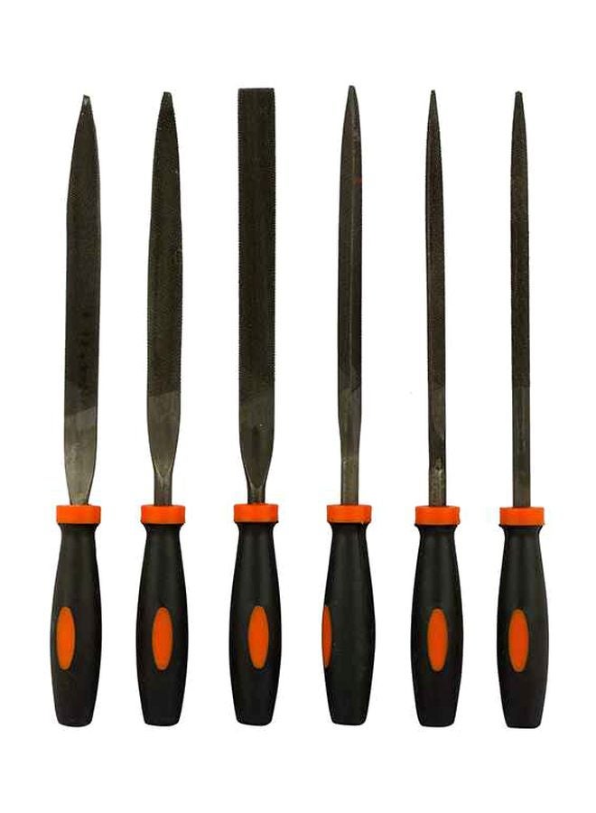BLACK+DECKER 6 Piece Needle File Set Black/Orange - Image 1