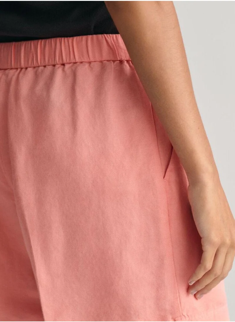 غانت Gant Relaxed Fit Linen Blend Pull-On Shorts