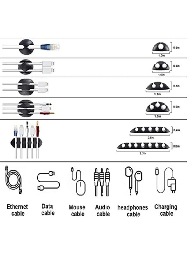 53-Piece Wire Management Organizer Kit for Fastening Cable Ties