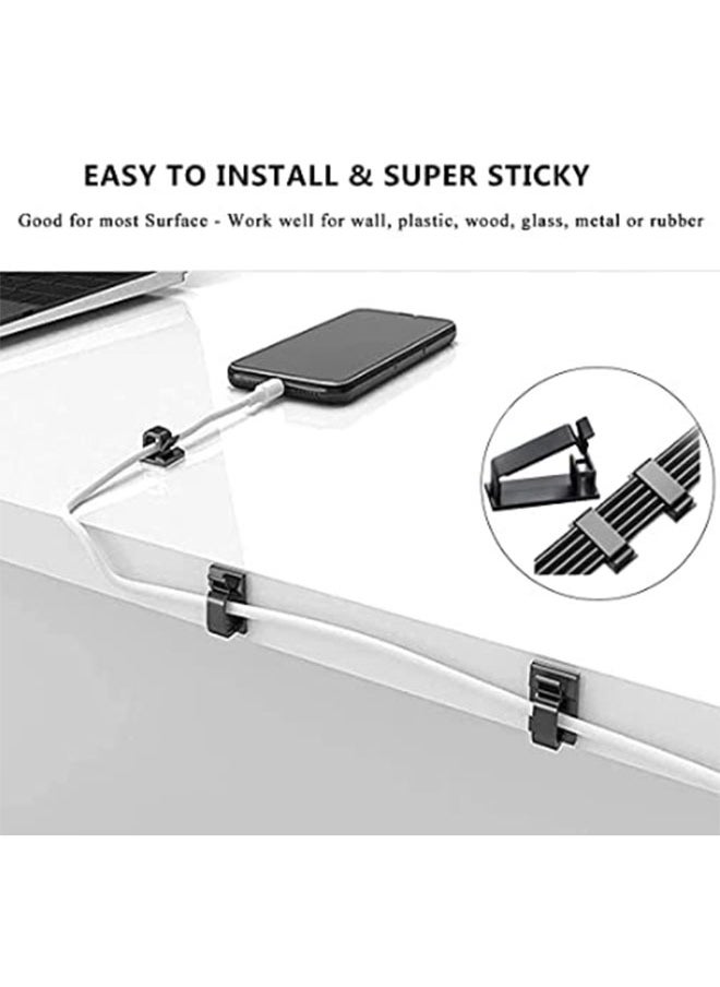 53-Piece Wire Management Organizer Kit for Fastening Cable Ties