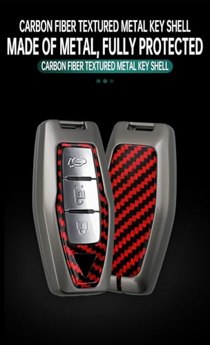 TECART Zinc alloy Key Fob Cover Case Fit for Mitsubishi Outlander 2021 2022 2023 2024 2025 Car Accessories Full Protection Key Holder Red - Image 3