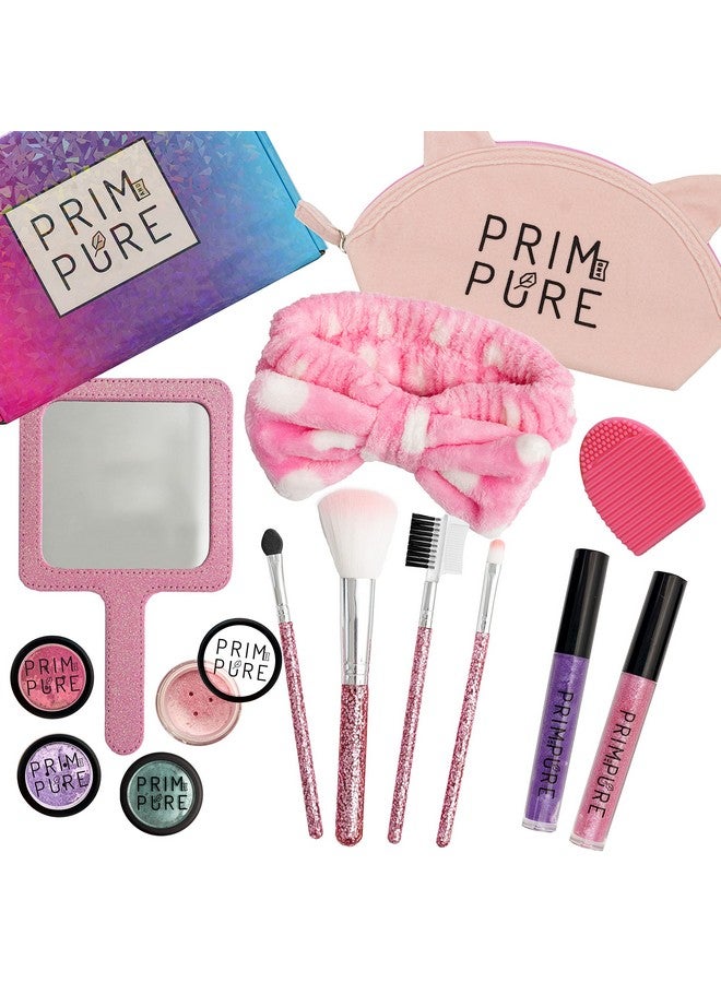 Prim and Pure Ultimate Mineral Kids Makeup Gift Set ; Perfect For Play Dates & Birthday Parties ; Kids Safe Eyeshadow Makeup Mineral Blush ; Organic & Natural Makeup Kit For Kids; Made In Usa - Image 1