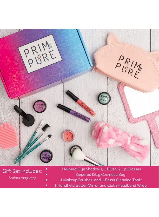 Prim and Pure Ultimate Mineral Kids Makeup Gift Set ; Perfect For Play Dates & Birthday Parties ; Kids Safe Eyeshadow Makeup Mineral Blush ; Organic & Natural Makeup Kit For Kids; Made In Usa - Image 3