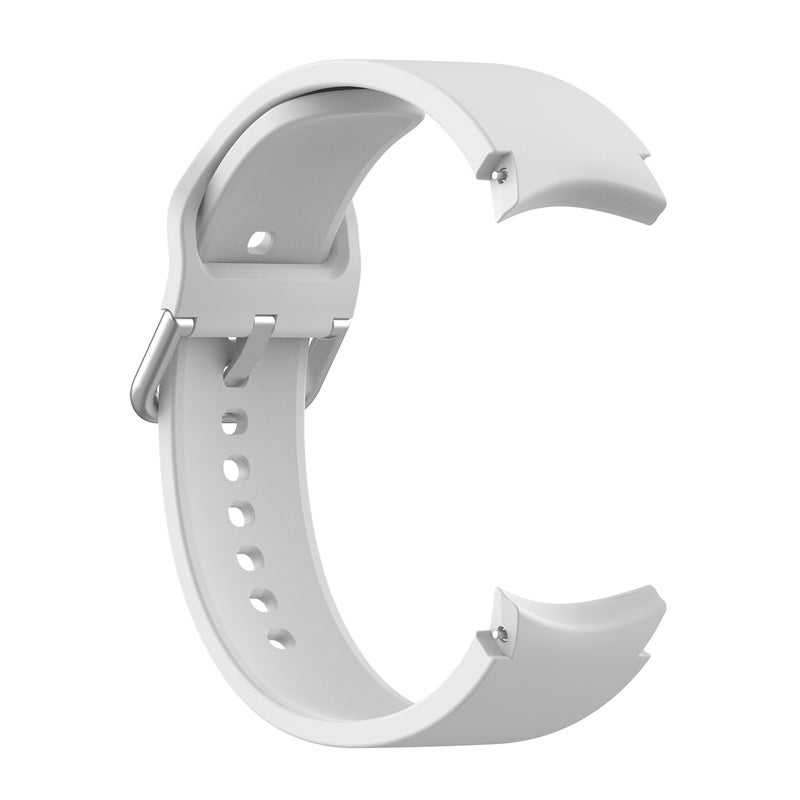 Replacement Strap For Samung Galaxy Watch4 40mm / 44mm Silicone Silver Round Buckle Watch Band(Silver Grey) - Image 3