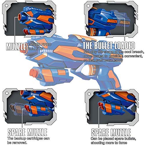 POKONBOY 2 Pack Blaster Guns Toy Guns for Boys with 60 Pack Refill Soft Foam Darts for Kids Birthday Gifts Party Supplies Hand Gun Toys for 6+ Year Old Boys - Image 5