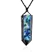 Runyangshi Labradorite Pendants Single PointedQuartz Necklace 6 Faceted Chakra Wand Reiki Energy Amulet for Men Women HandWoven Rope Gift - Image 1