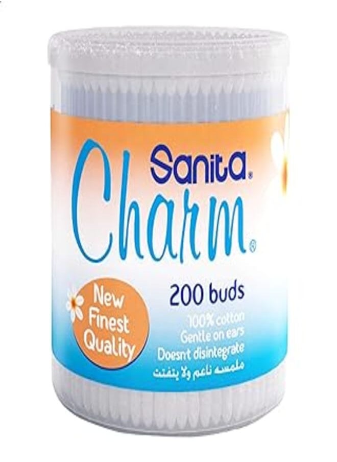 Sanita أعواد أذن سانيتا تشارم - 200 قطعة 