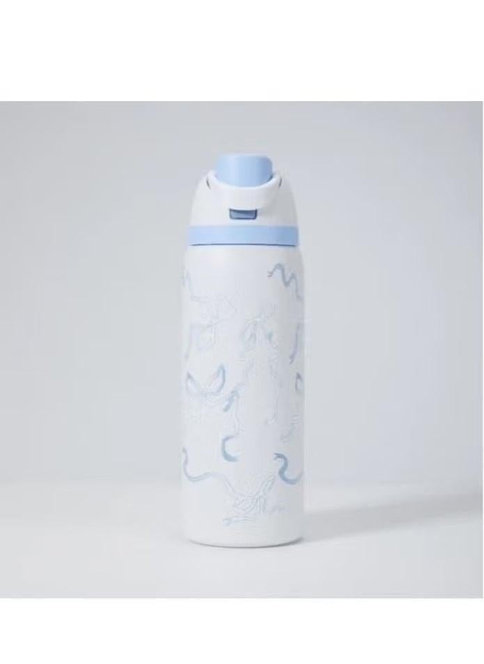 Owala Freesip Insulated Stainless Steel Water Bottle With Straw For Sports And Travel, Bpa-Free, 32-Ounce,Blue Tie - Image 3