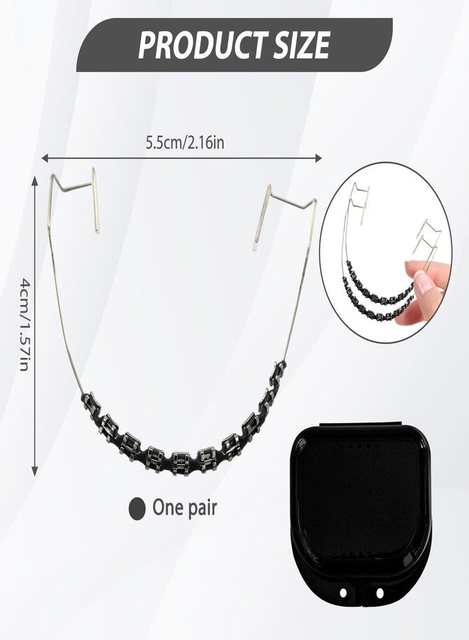 braxan Fake Braces, Temporary Tooth Decoration with Brackets & Wire, Removable Fake Braces Kit for Orthodontists to Explain, for Dental Students to Practice, Brackets Falsos Para Dientes (Black - Image 2