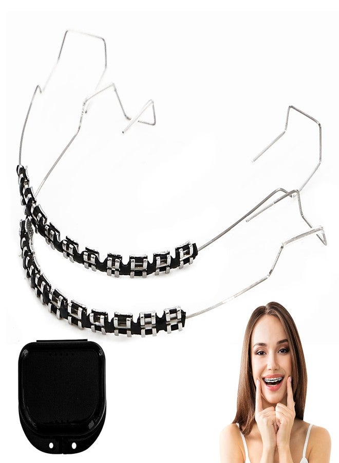 braxan Fake Braces, Temporary Tooth Decoration with Brackets & Wire, Removable Fake Braces Kit for Orthodontists to Explain, for Dental Students to Practice, Brackets Falsos Para Dientes (Black - Image 1