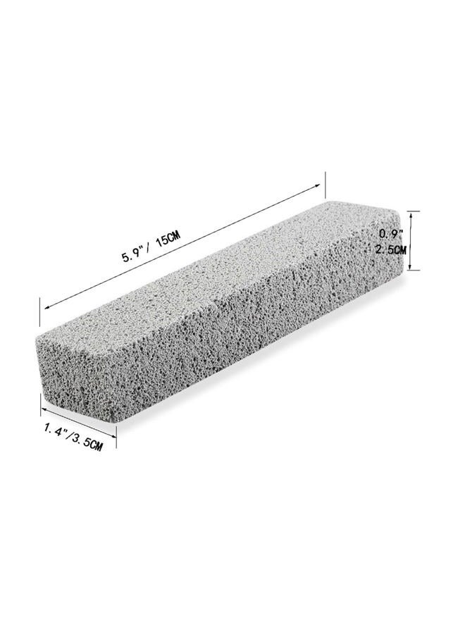 FALAMON 6 Pack Pumice Stone for Toilet Bowl Cleaning, Scouring Stick Remove Toilet Bowl Hard Water Rings, Calcium Buildup and Rust Suitable for Cleaning Toilet, Bathroom, Kitchen Sink, Grill（Gray - Image 3
