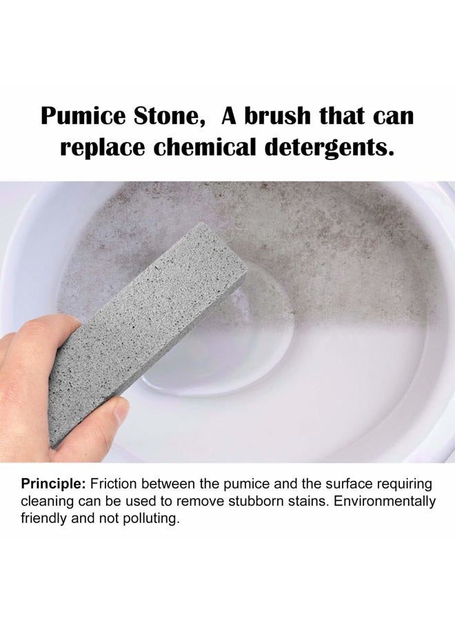FALAMON 6 Pack Pumice Stone for Toilet Bowl Cleaning, Scouring Stick Remove Toilet Bowl Hard Water Rings, Calcium Buildup and Rust Suitable for Cleaning Toilet, Bathroom, Kitchen Sink, Grill（Gray - Image 2