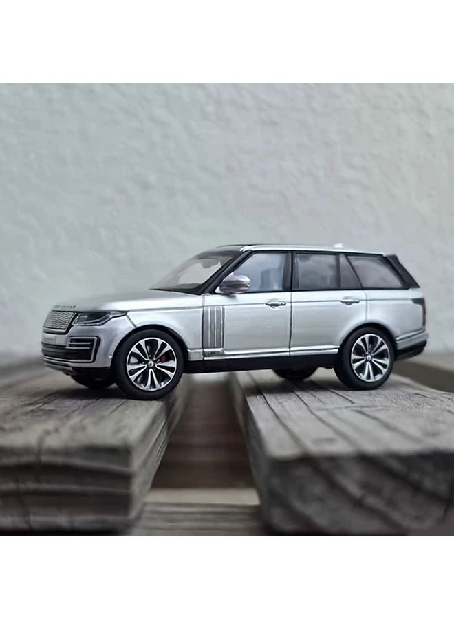 Silvery Land Rover Range SUV Alloy Model Car 1 64 Scale Opening Doors Durable Toy Gift - Image 1