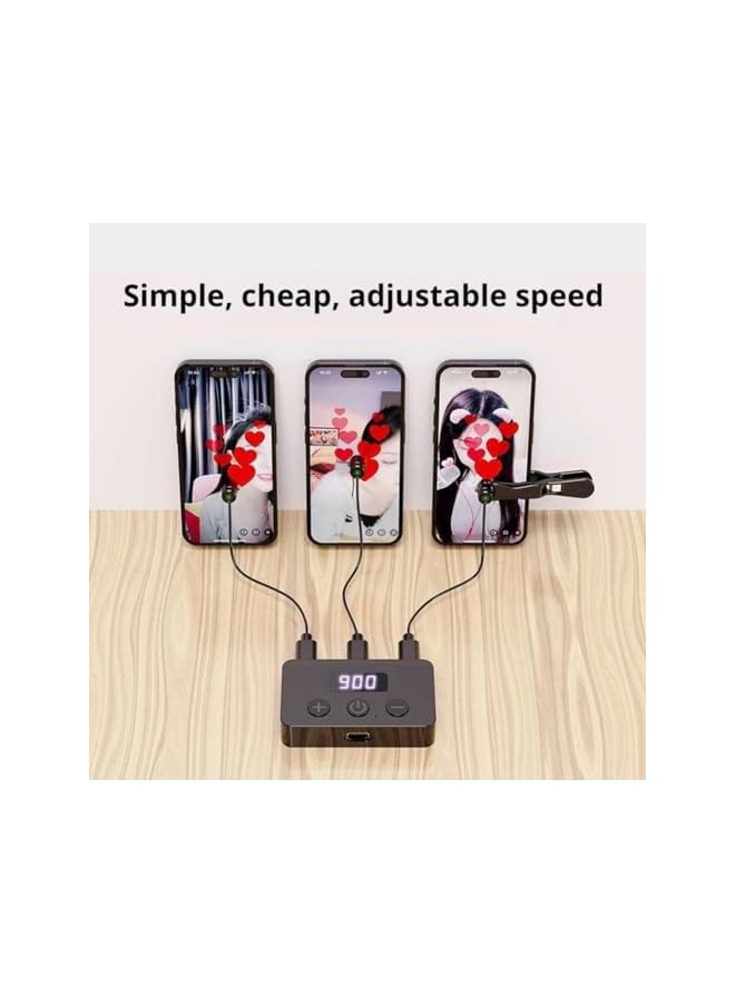 Green Tiger Auto Clicker for Smart Phone, Phone Screen Device Speed Clicker, Fast Click Simulation Finger Continuous Click for Game, Live Broadcasts Likes, Deal, Reward Task, Adjustable speed (Black) - Image 2