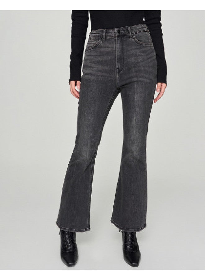 Lee Mall Same Style 24 Spring 426 Slim Fit High Waist Flared Black Women'S Jeans - Image 1