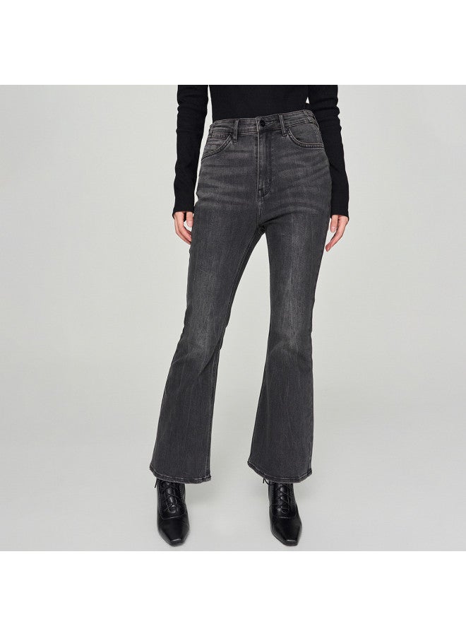 Lee Mall Same Style 24 Spring 426 Slim Fit High Waist Flared Black Women'S Jeans - Image 2