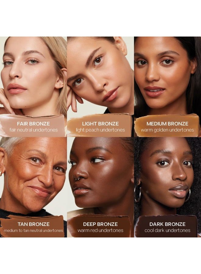 Saie Sun Melt Bronzer - Buildable Cream-Balm Bronzer For Face Sculpting - Cream Contour with Velvet Finish - Light Bronze (1 oz) - Image 4