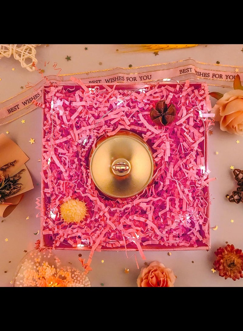 حرفي تجعد قطع الورق، أجاد التعبئة العشب، وسادة ورقة غاسل لحضور حفل زفاف عيد ميلاد وصيفه الشرف المشاركة الحرفية علب الهدايا أكياس سلة حشو الديكور، 100 غرام، الوردي - Image 3