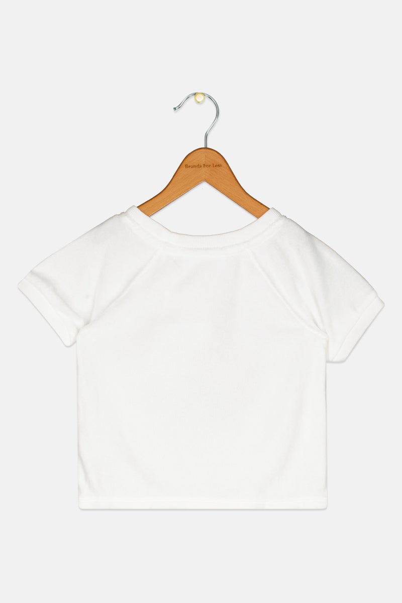 GAP تي شيرت قصير الأكمام مزين للأطفال من ديزني × غاب، أبيض - Image 2