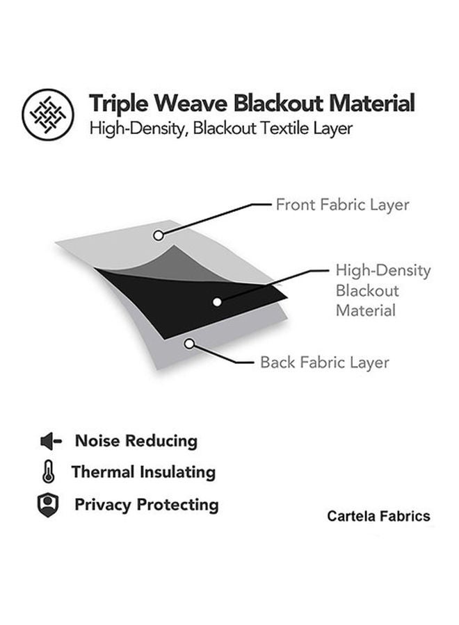 Cartela Curtains ستائر تعتيم الغرفة بشريط 132 عرض × 160 ارتفاع - Image 2