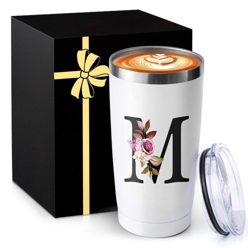 MNZZ 20 Oz Insulated Coffee Cup with Lid Car Tumbler Travel Mug Women Wife Husband Happy Birthday Wedding Romantic Gift Best Cool Day Personalized Unique Special Cute Custom Christmas Xmas Valentines Ideal - Image 1