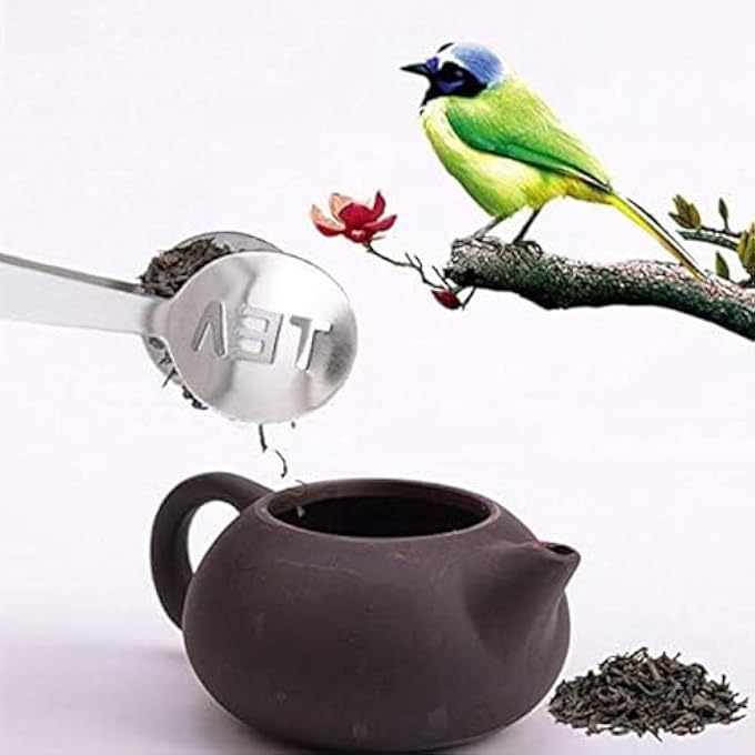 TRHDFW Spoon Shaped Tea Bag SqueezerHolder Gadget Round Stainless Steel Teabag Tong Strainer Holder Kitchen Bar - Image 5