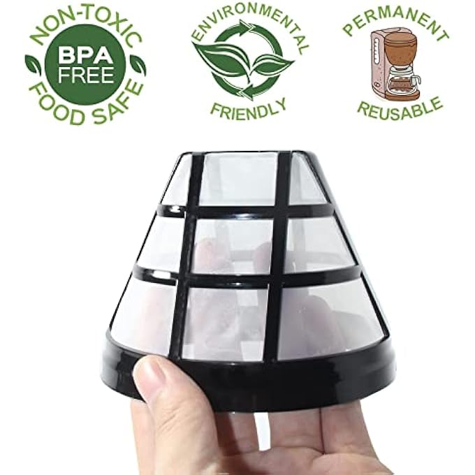 MAKINGTEC Reusable Coffee Filters 4 Pack Coffee Machine Basket Cone Filters Nylon Filters For CuisinartNinja Coffee Machine Filters And Brewers Bpa Free For Most 812 Cup Coffee Machine - Image 3
