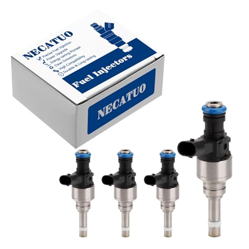 NECATUO Set of 4 Fuel Injectors Compatible with Hyundai Santa Fe Sport Sonata Tucson Kia Optima Sorento Sportage 24L L4 Replaces FJ1120 353102G710 84512107 - Image 1