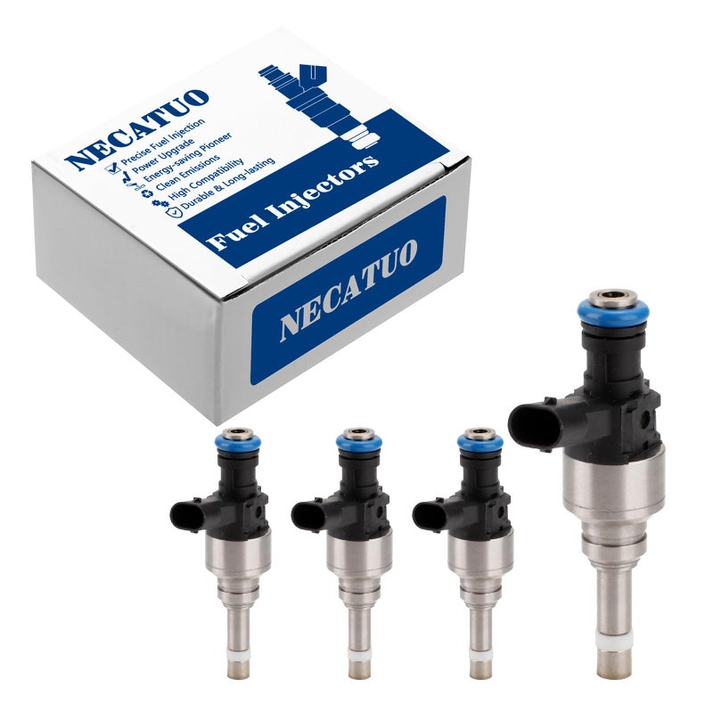 NECATUO Set of 4 Fuel Injectors Compatible with Hyundai Santa Fe Sport Sonata Tucson Kia Optima Sorento Sportage 24L L4 Replaces FJ1120 353102G710 84512107 - Image 2