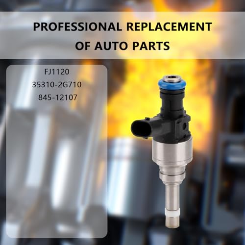 NECATUO Set of 4 Fuel Injectors Compatible with Hyundai Santa Fe Sport Sonata Tucson Kia Optima Sorento Sportage 24L L4 Replaces FJ1120 353102G710 84512107 - Image 3
