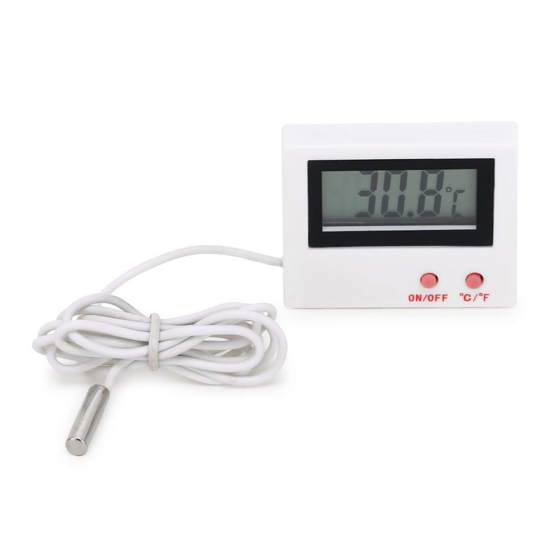 DGARYS Dgarys Digital Temperature Meter With OnOff Button Aquarium Meter For Fish Tank Thermometer For Room Temperature Digital Thermometer Sensor Wired Fridge Freezer Thermometer  - Image 3