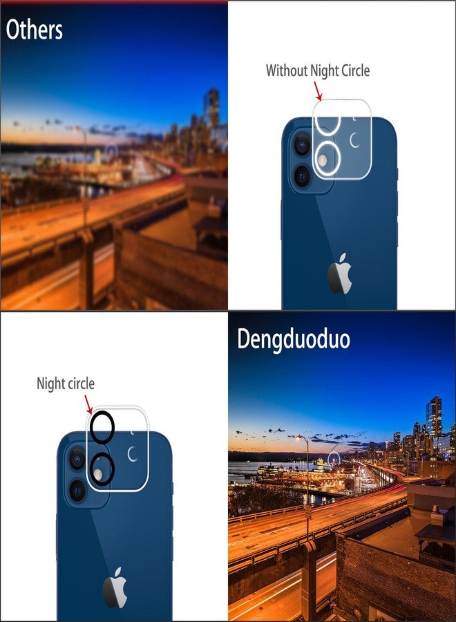 Dengduoduo 【3 Pack】 Tempered Glass Camera Lens Protector for iPhone 12 6.1", Ultra HD, 9H Hardness, Anti-Scratch, Case Friendly, Easy to Install [No Affect on Night Shots] - Image 3