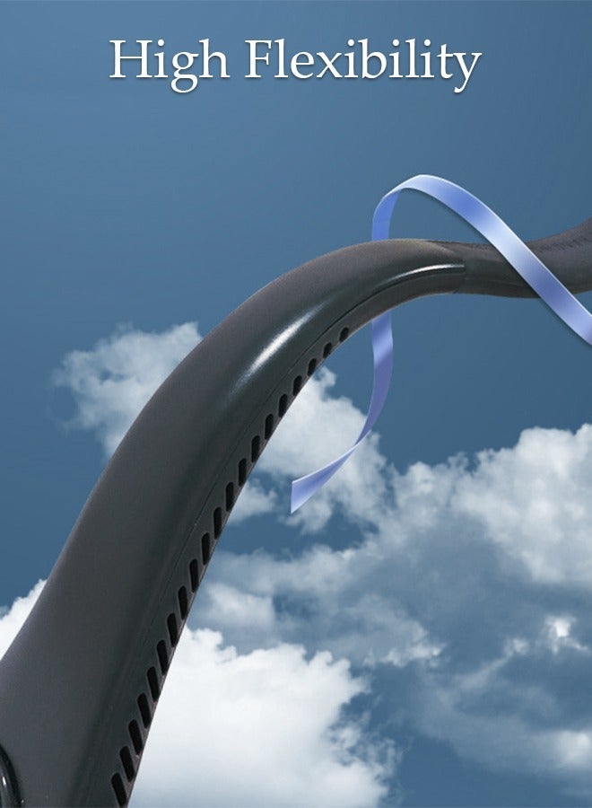 DUNISO Portable Neck Fan, Hands Free Bladeless Neck Fan, 3 Speeds Adjustable USB Rechargeable Battery Powered Personal Neck Fan for Office, Travel, Sports, Household, Outdoor - Image 5