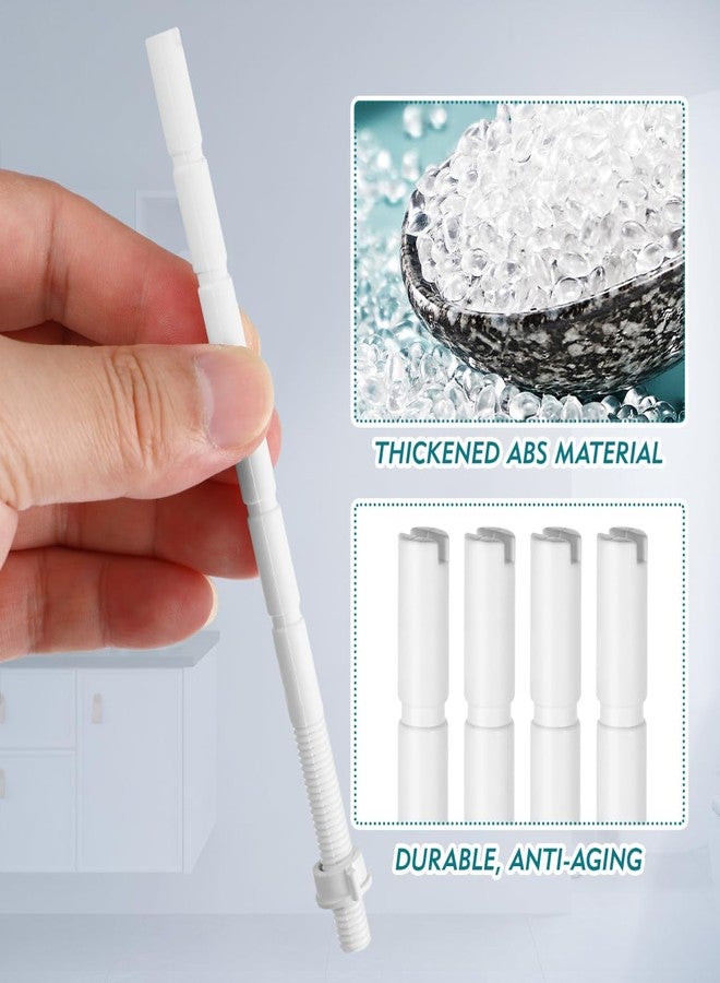 UKCOCO 10pcs Flushing Button Rods, Flush Valve Push Button Replacement Toilet Parts Lengthen Toilet Tank Buttons Rods for White Plastic - Image 2