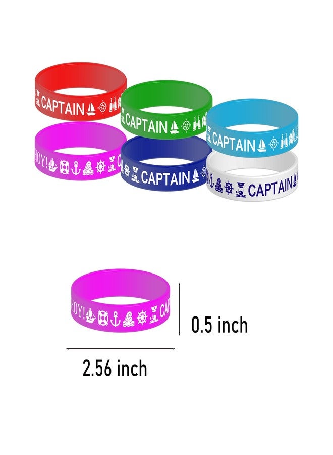 PIBIPAID Nautical Theme Rubber Bracelets 36Pcs Silicone Wristbands Nautical Ocean Decorations Birthday Party Favors Supplies - Image 4