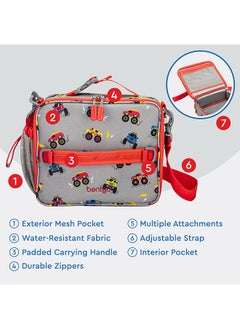 Bentgo Kids Prints Lunch Bag - Trucks  - Image 5