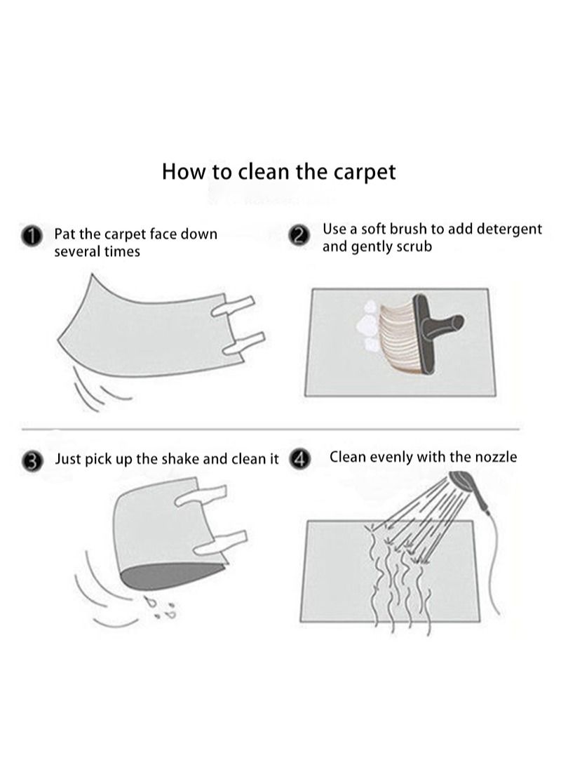 Sharpdo Modern Style Area Rug Imitation Cashmere Non-slip Super Soft Touch Living Room Bedroom Kitchen Decoration of Carpet Floor Rug 200x300cm  - Image 5