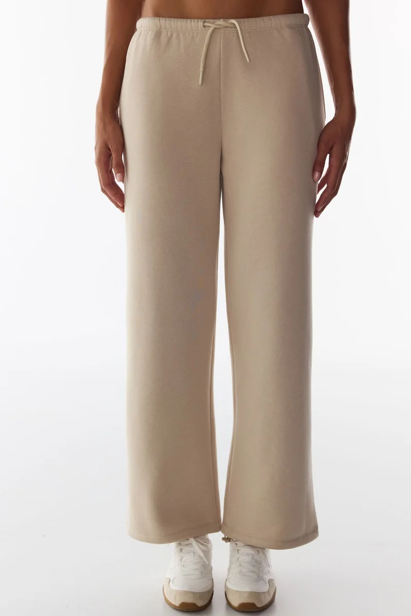 بنتي PENTI Adjustable Waist Brushed Wide-Leg Sweatpants