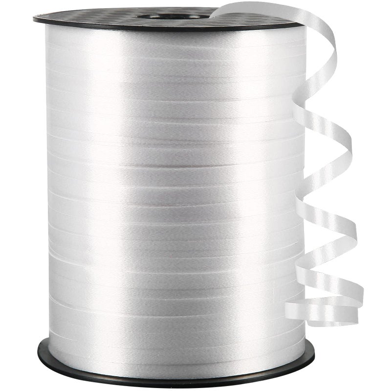 OMISELIO White Curling Ribbon, 500 Yard, 3/16" for Gift Wrapping, Balloon String, Baby Shower, Christmas - Image 1