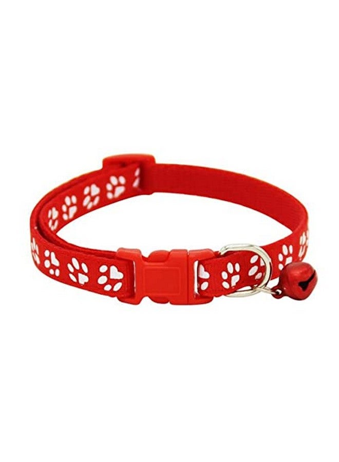 Cat Collars Set Of 3 Pcs Pack With Bell,Kitten And Small Dogs Soft Adjustable Collar Safe,Solid And Protection Breakaway For Cats And Puppies,Cute Kitty Neckband With Paw Print- (Mix Colors) - Image 4